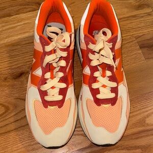 New Balance Orange and Cream Sneakers